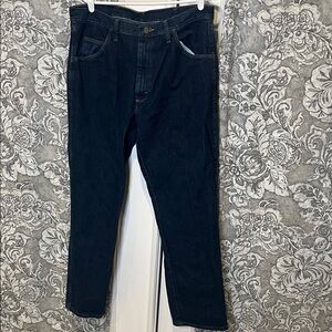 Wrangler Men's Dark Blue Straight Jeans